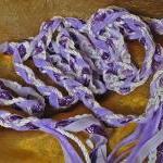 Handfasting Cord In Lilac And White, With Darker..