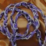 Handfasting Cord In Lilac And White, With Darker..