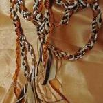 Handfasting Cord In Chocolate Brown, Cream, Gold,..