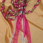 Handfasting Cord In Fuscia Pink And Lime Green..