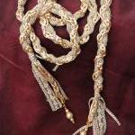 Handfasting Cord In Shades Of Antique Gold Satin..