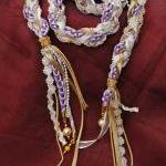 Handfasting Cord In Lilac And Cream, With Pearls,..
