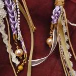 Handfasting Cord In Lilac And Cream, With Pearls,..
